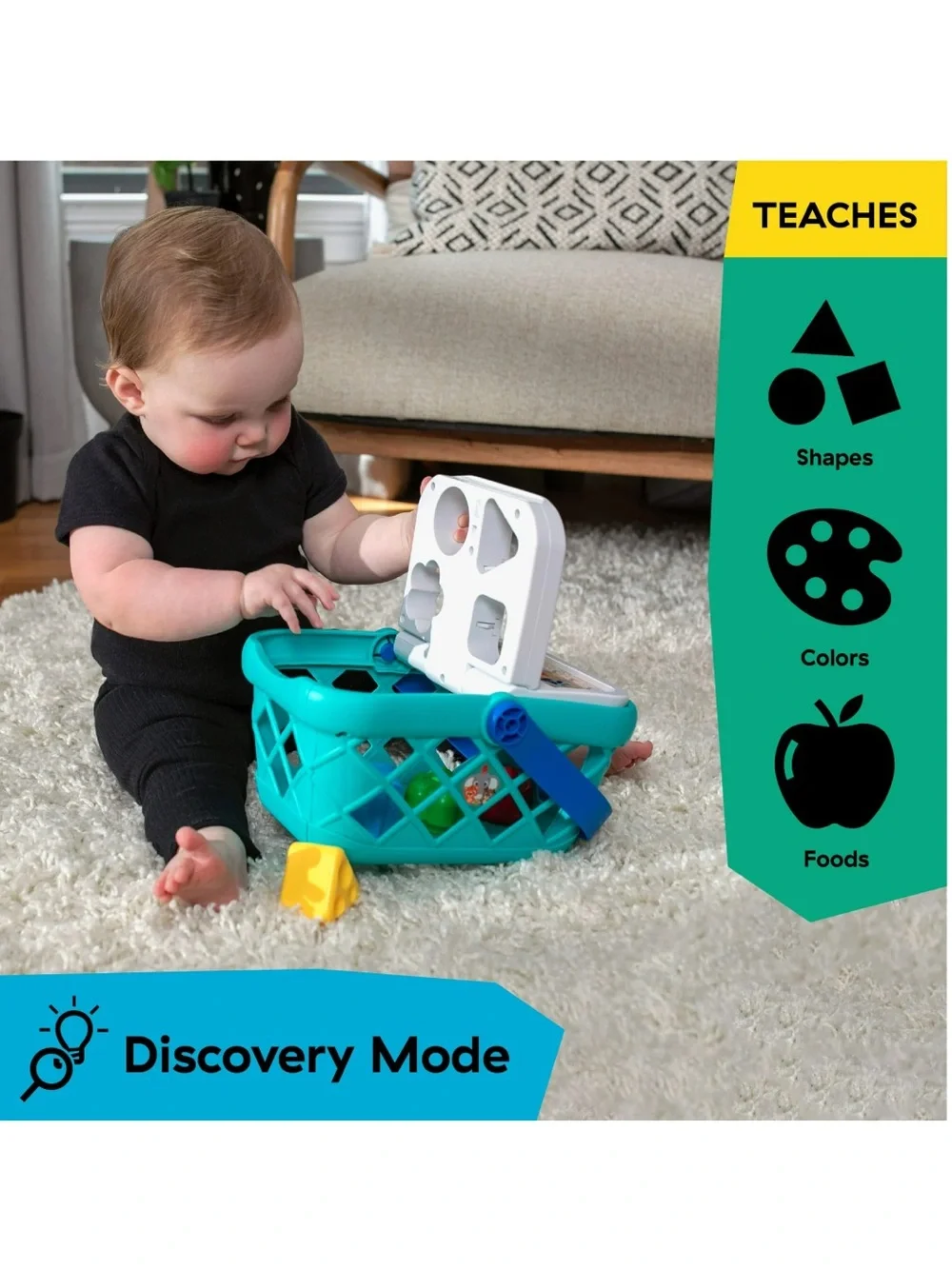 Baby Einstein + Hape Magic Touch Shopping Basket & Shape Sorter Toy